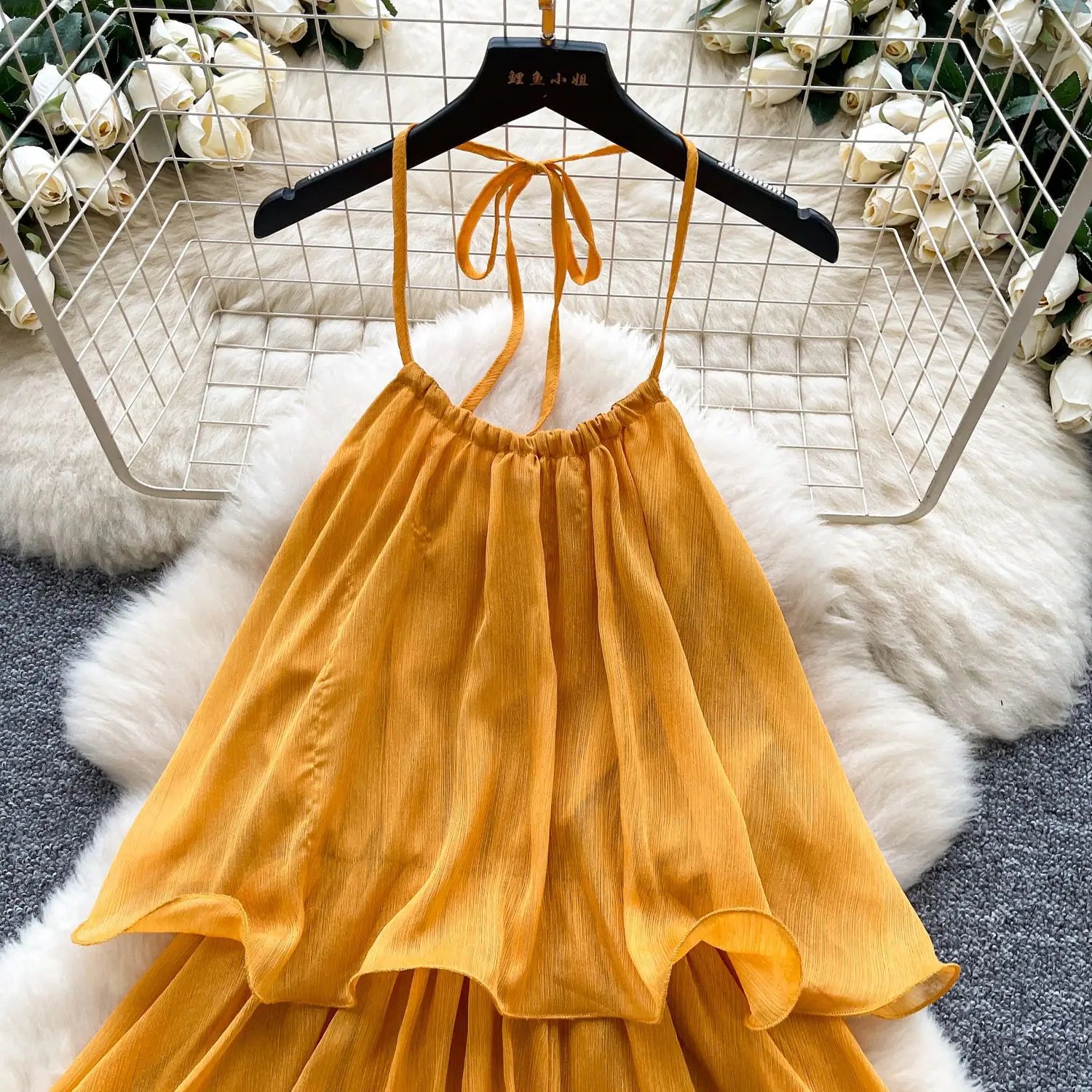 Short Dress Women Halter Cake Dresses A Line Vestidos Lace Up Elegant Splice Tierred Party Night Sweet Beach Y2k Streetwear 2026