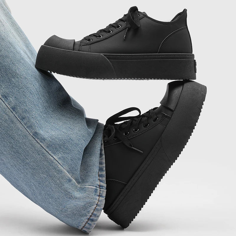 2025 Men Height Increasing High Top Platform Sneakers 8 cm Elevator Wear-Resistant Korean Street Shoes zapatillas deporte