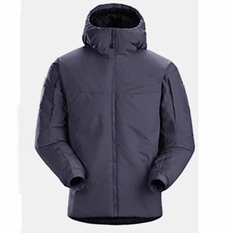 Lea 2-Men's Thick Cotton Jacket, Waterproof, Windproof Hoodie, Silver Label, Tactical P, Outdoor, Warm, Winter