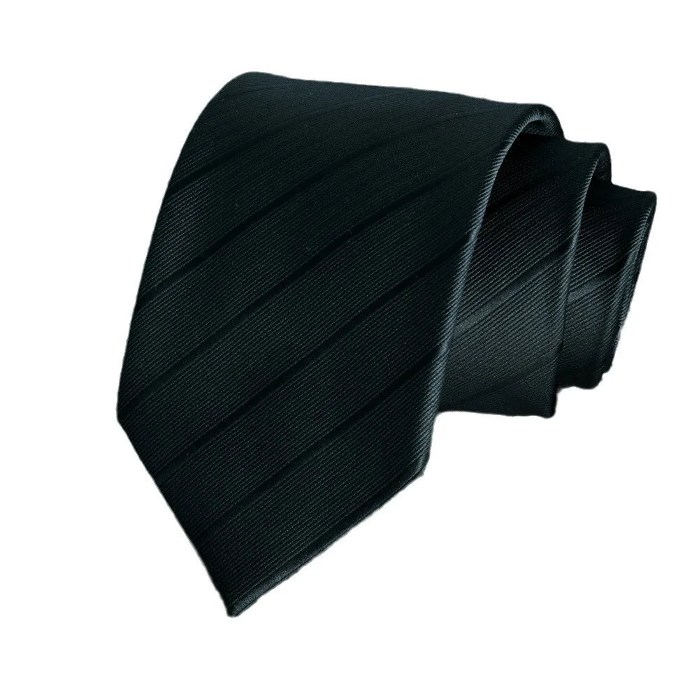 Gray Balck Blue Striped Men Ties 8cm Width Jacquard Polyester Necktie For Men Daily Wear Accessories