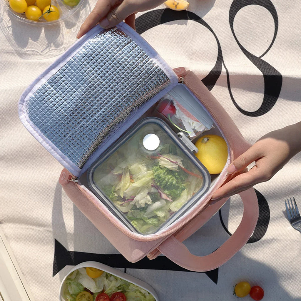 8L Cute Cartoon Lunch Bag, Large Capacity Picnic Insulated Lunch Box, Student Lunch Bag, Portable Vacation Beach Lunch Bag