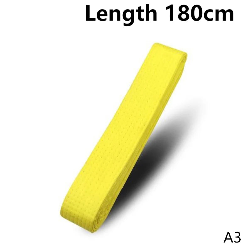 1PC 180cm/240cm Taekwondo Colored Ranking Belts Cotton Martial Arts Judo Karate TKD Aikido Uniform Belt Kids Adult