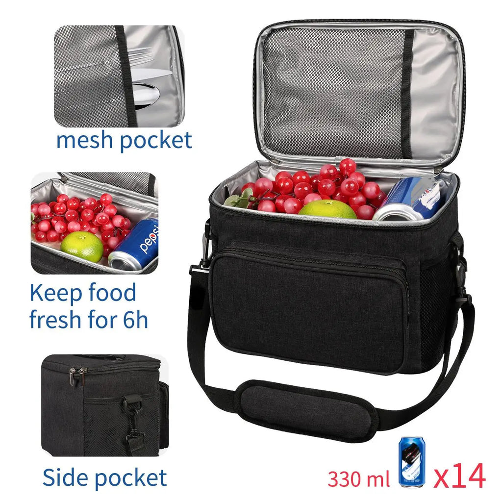 Insulated Lunch Bag Large Lunch Bags For Women Men Reusable Lunch Bag With Adjustable Shoulder Strap