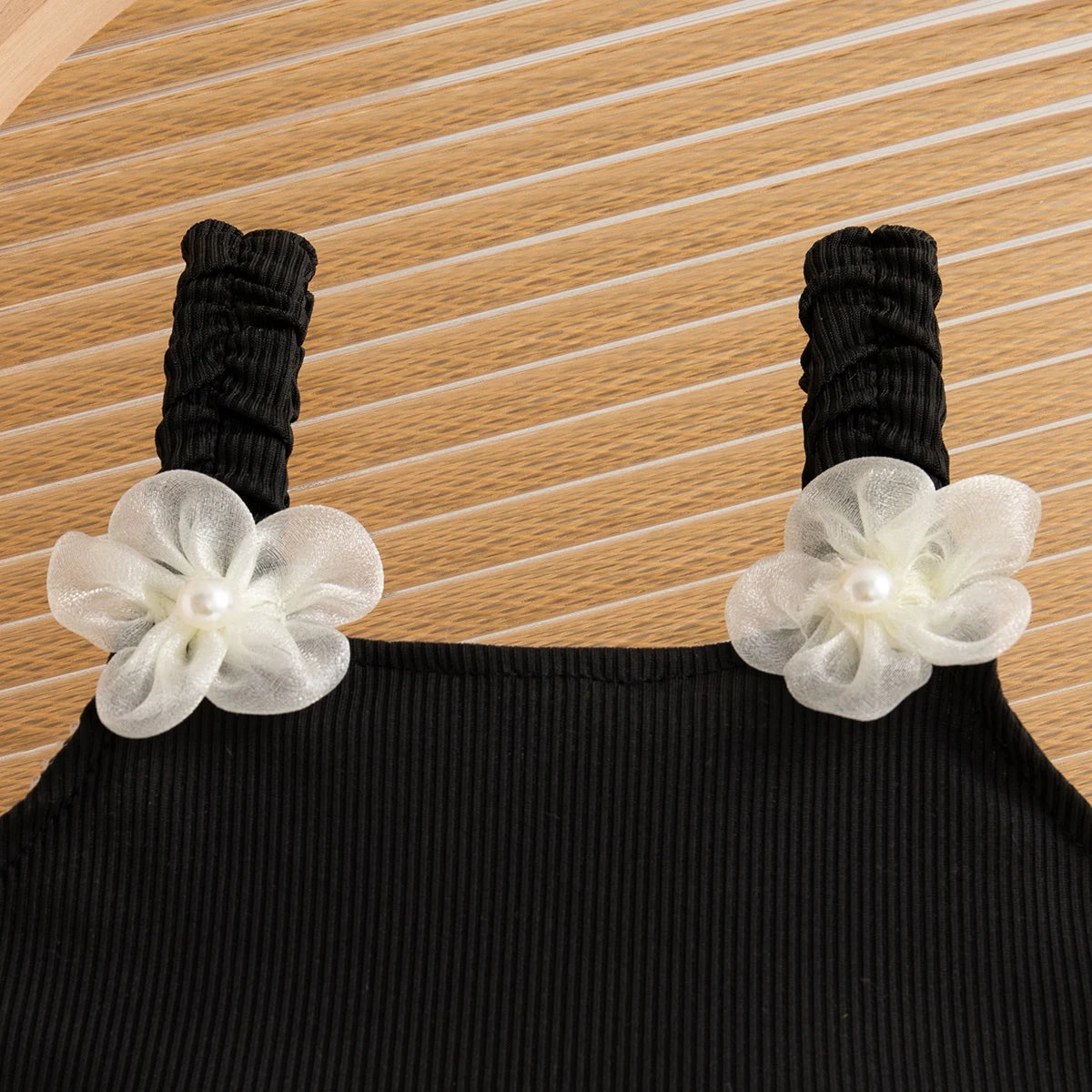 Kids Clothes Toddler Girl Korean Style Dress Elegant Flower Black Knit Cake Dress for Girl Birthday Party Costume