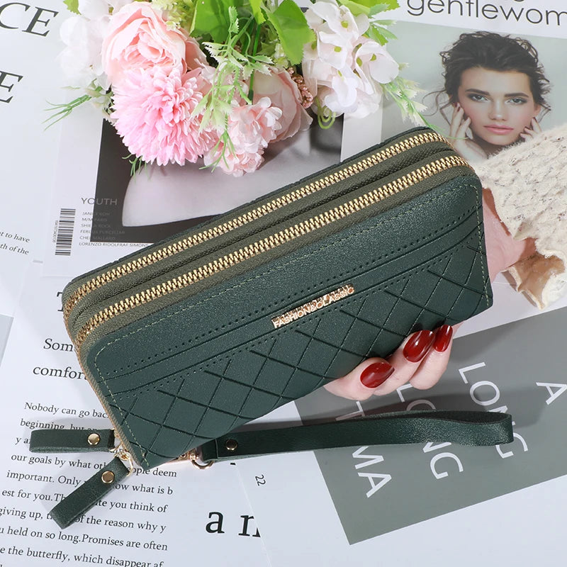 Long Women's Wallet Female Purses Tassel Coin Purse Card Holder Wallets Female Pu Leather Clutch