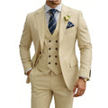 Mens 3 Piece Slim Fit For Men Double Breasted Suit Wedding Prom Suits Formal Business Dinner Tuxedo