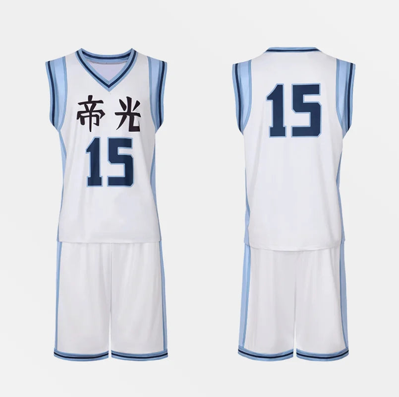 Kuroko No Basuke Basketball Shutoku School Midorima Shintaro Uniform School Jersey Top Shorts Cosplay Costumes Men Sports Wear