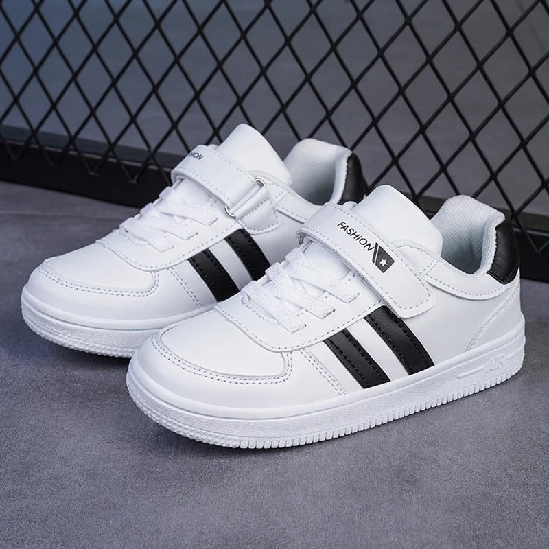 Kids School Sports Walking Shoes Fashion White Casual Sneakers for Boys & Girls Non-Slip Soft Sole Children's Running Shoes