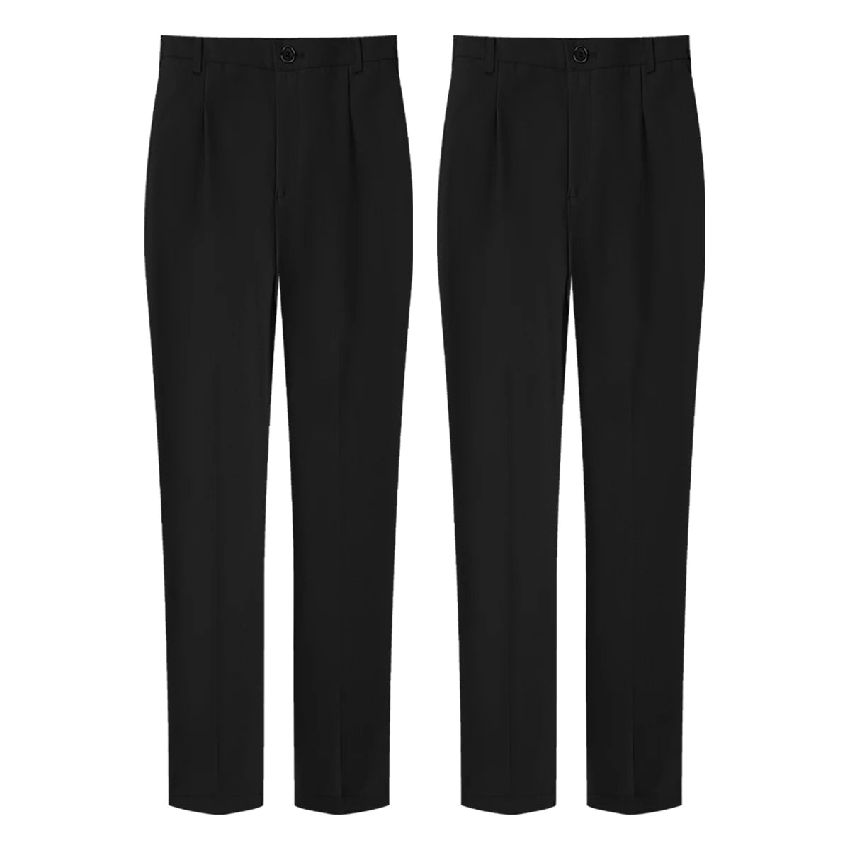 Kids Pants Boys Black School Uniforms Teenagers Formal Adjustable Waist Trousers Children Navy Blue Grey Birthday Gift Clothes