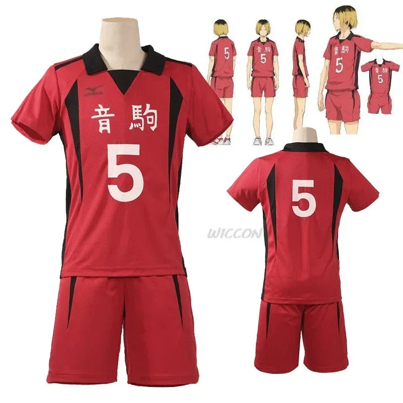Anime Nekoma School Kenma Kozume Kuroo Tetsuro Cosplay Kostuum Haikiyu Volley Bal Team Jersey Sportkleding Uniform Pruik