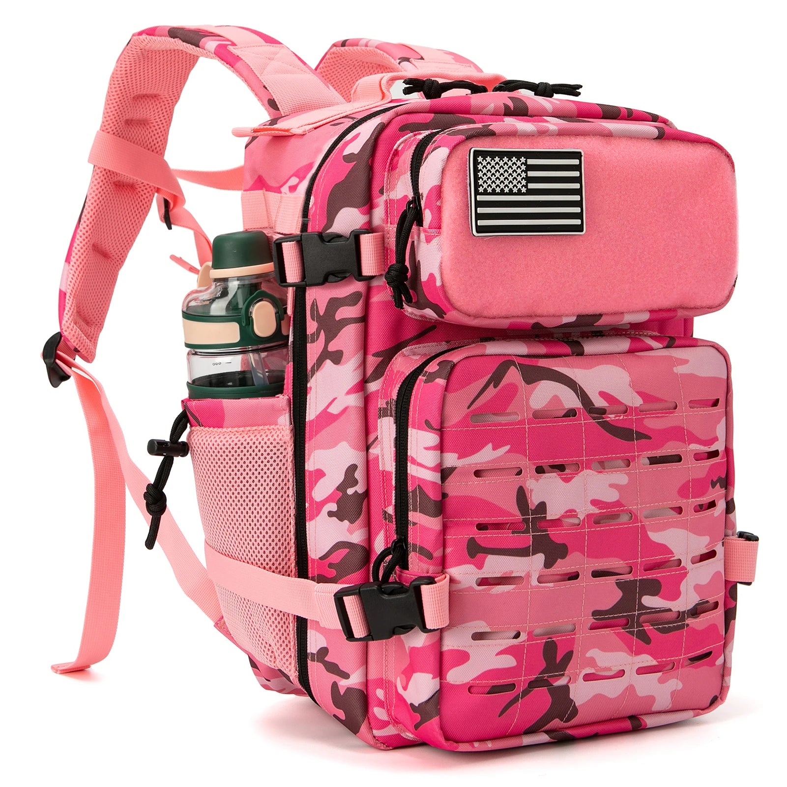 25L/45L Tactical Backpack for Women/men Laser Cut Molle Survival Daypack School Bag Gym Rucksack with Dual Cup Holder