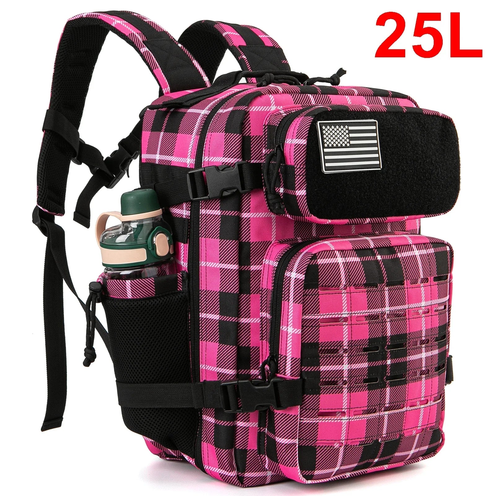 25L/45L Tactical Backpack for Women/men Laser Cut Molle Survival Daypack School Bag Gym Rucksack with Dual Cup Holder