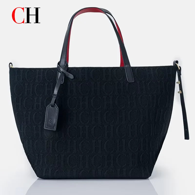 CH Brand Tote Bag Fly Woven Bag Vintage Fashion Designer Solid Color Large Capacity Multifunctional 2025 New Women's Tote
