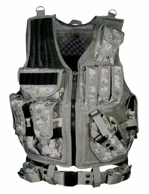 Tactical Vest Combat Body Armor Adjustable Molle Security Guard Vests Hunting Army Outdoor CS War Game Airsoft Training Jacket