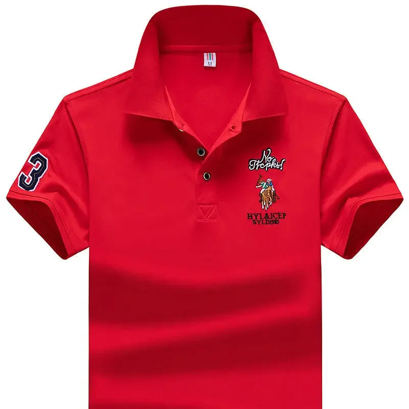 T Shirt For Men Embroidery Top Graphic Man With Collar Tee Yellow Polo Shirts Stylish Men's Clothing Comfortable Cheap Clothes