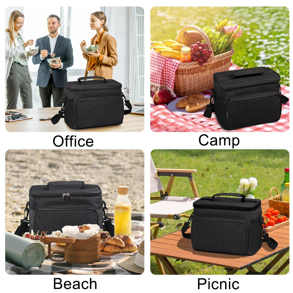 Insulated Lunch Bag Large Lunch Bags For Women Men Reusable Lunch Bag With Adjustable Shoulder Strap