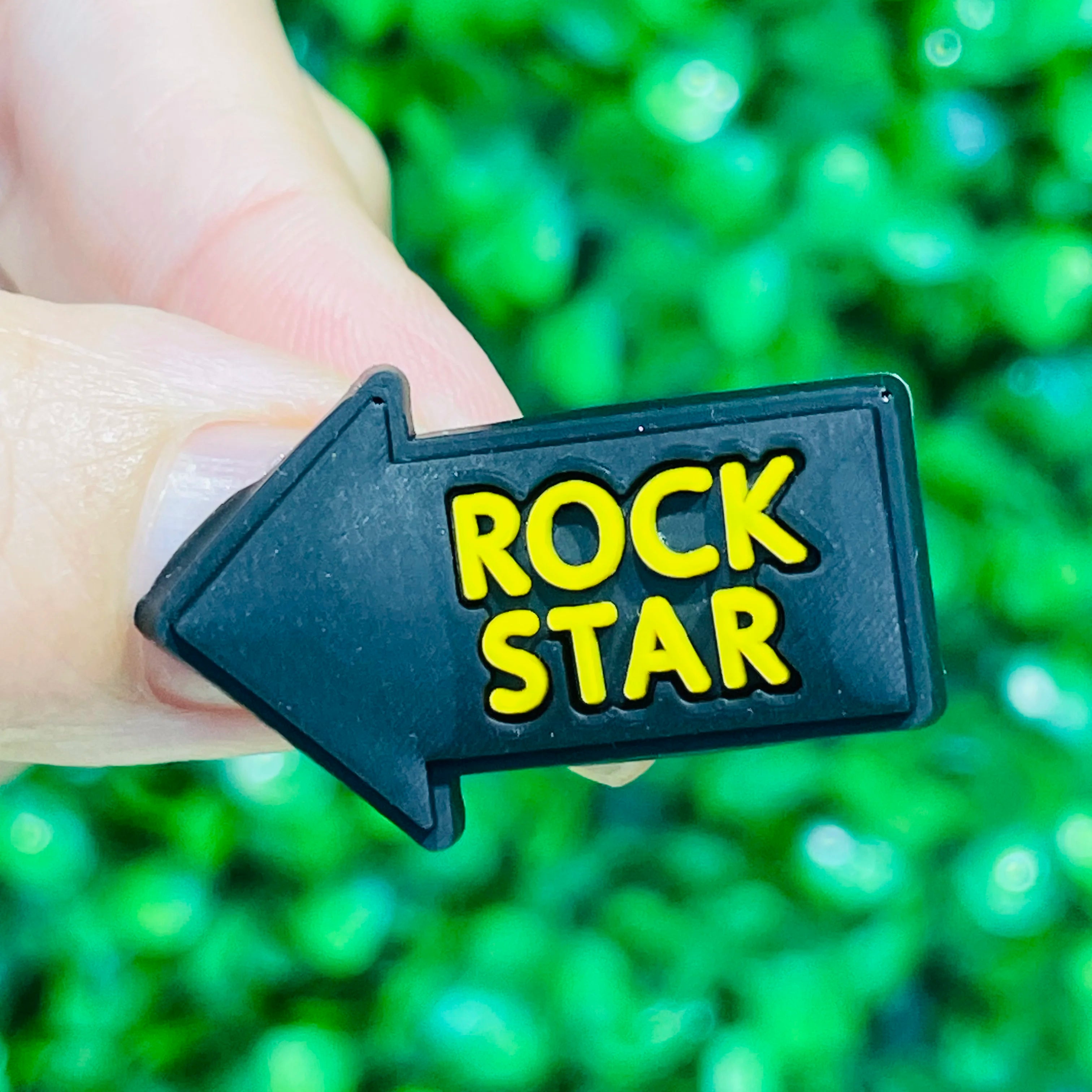 1-17PCS PVC Shoe Charms Fit Wristbands Music Life Rock Star Hole Slipper Decoration Shoe Buckle Button Accessories Adult Gift