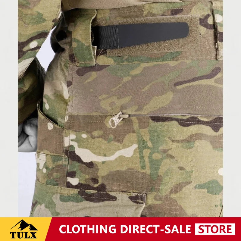 G3 Battle Frog Suit Tactical Pants Outdoor Military Fans Wear Resistant Scratch Resistant Grid Pattern Camouflage Frog Pants