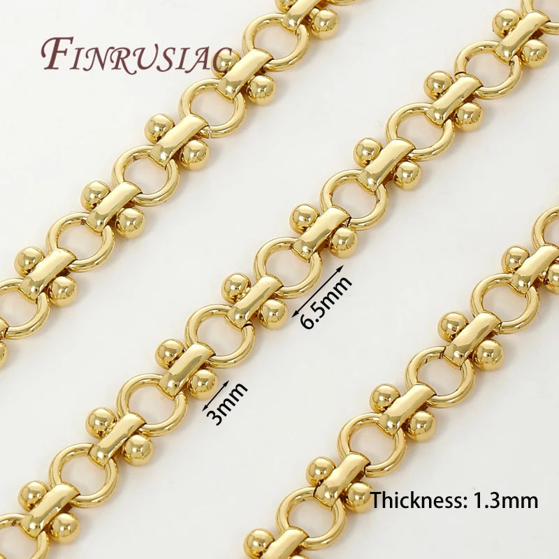 0.5-1 Meter 18K Gold Plated Oval Curb Cuban Chains For Jewelry Making Supplies,DIY Necklace Bracelet Chain Bulk Chains Wholesale