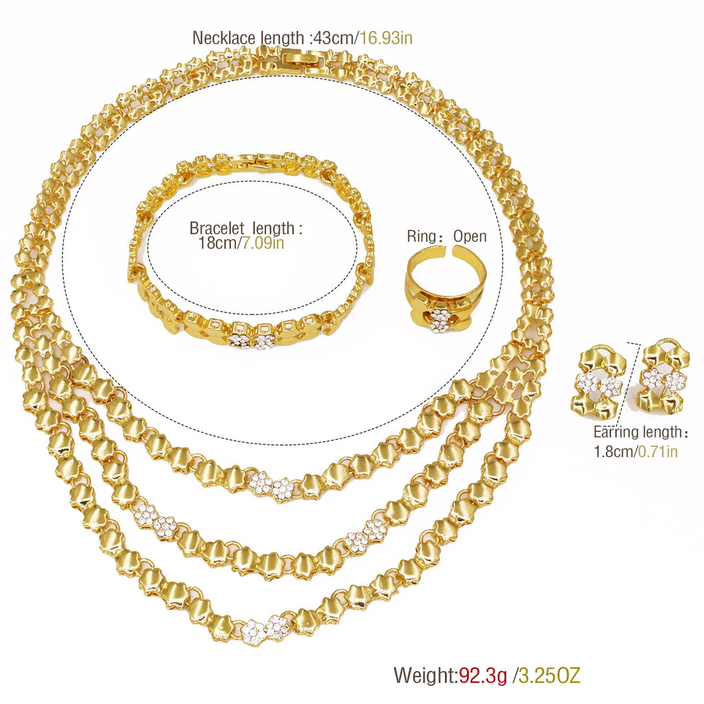 Gold Color Jewelry Sets For Women Necklace Sets For Women Bijoux De Mode Ensembles De Bijoux