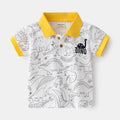 Korean Polo Tshirt Boy 100% Cotton Boys Clothes for School Uniform 2024 Shirts Solid White Black Green Polos Children's Clothing