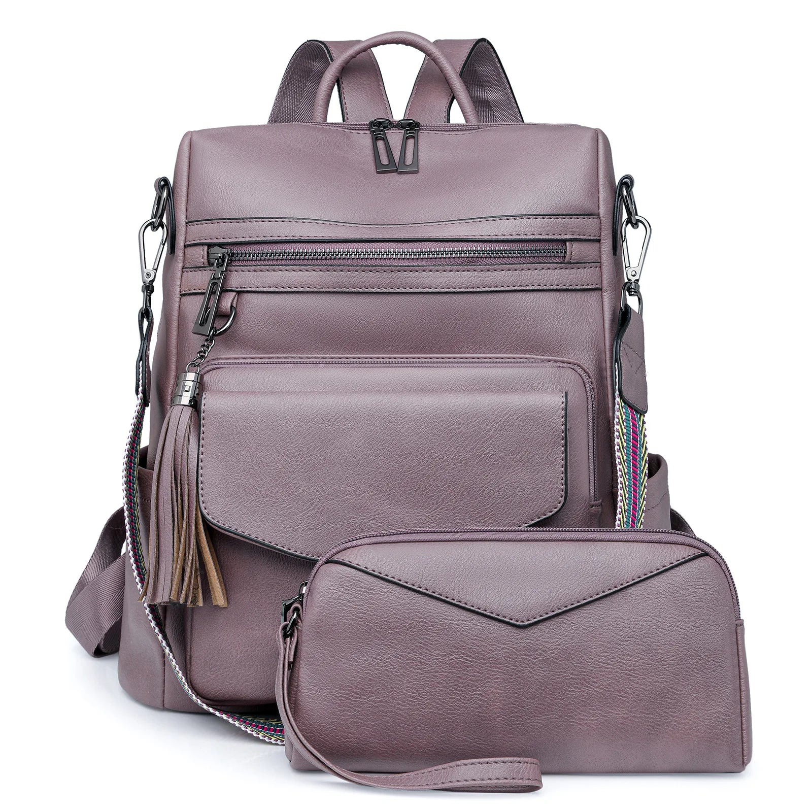 Winter Women's Backpack European Retro Two-shoulder Bag Luxury PU Composite Bag Commuter Single Shoulder Bag Leisure Travel Bags