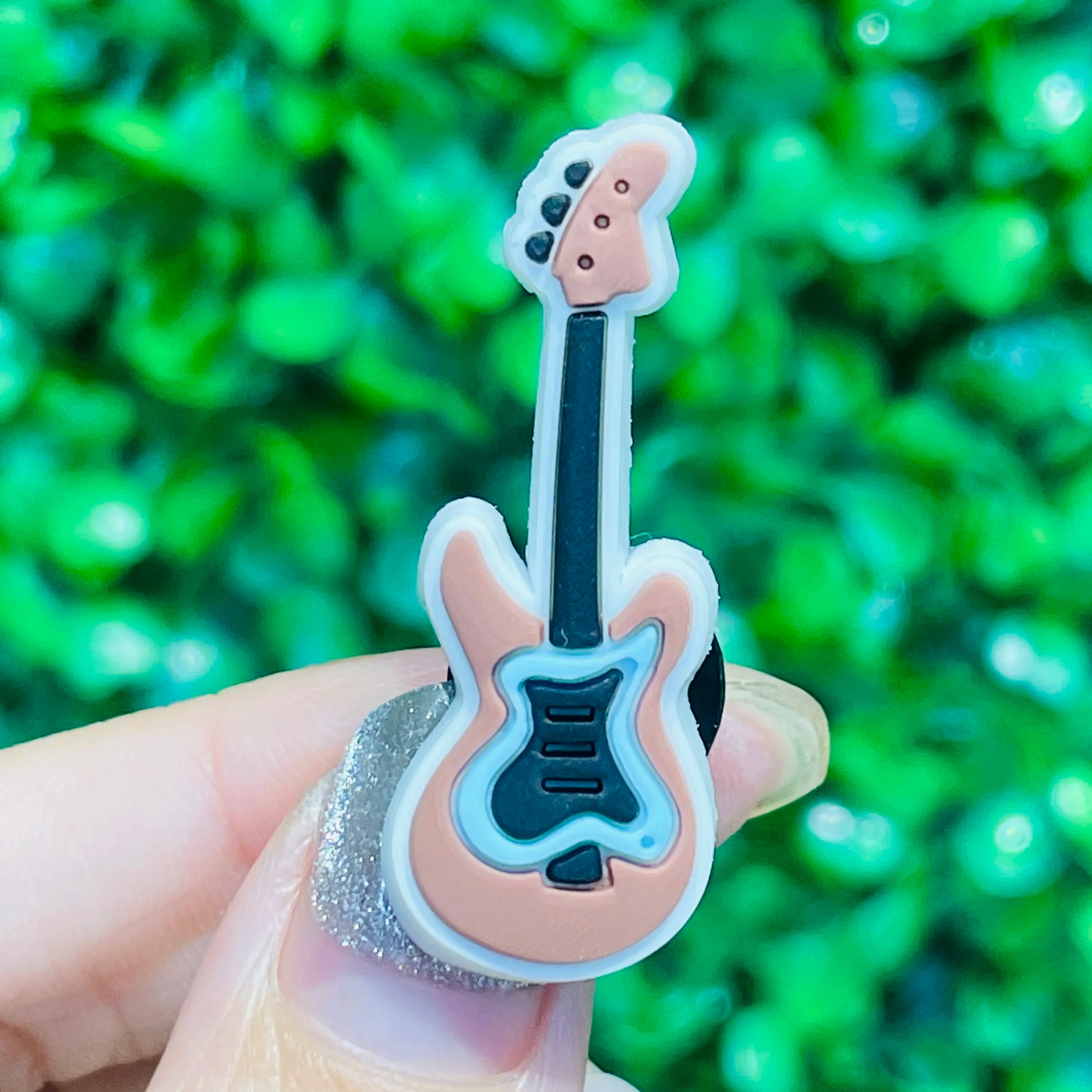 1-17PCS PVC Shoe Charms Fit Wristbands Music Life Rock Star Hole Slipper Decoration Shoe Buckle Button Accessories Adult Gift