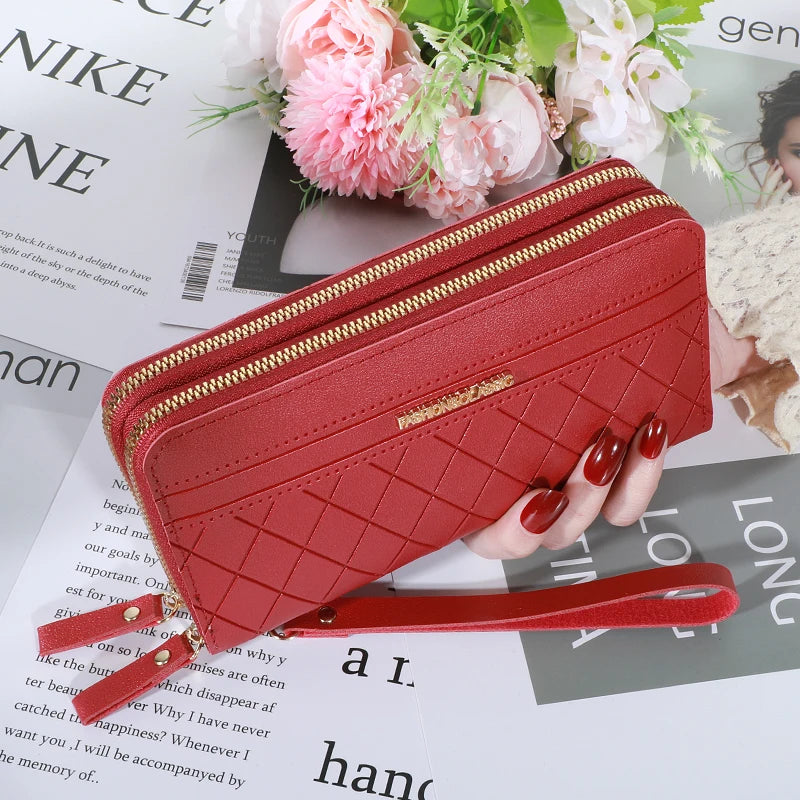 Long Women's Wallet Female Purses Tassel Coin Purse Card Holder Wallets Female Pu Leather Clutch