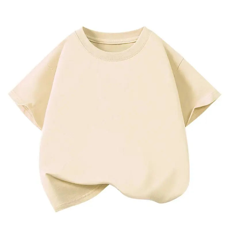 Fashion Boys T-shirt Solid Soft Cotton Summer Boy T Shirt School Sport Kids Children Tops Tee Clothes Birthday Teen 6 8 10 12 Y