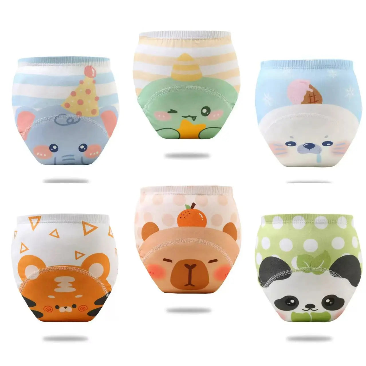 4PCS Baby Waterproof Diapers Pee Shorts Underwears Reusable Soft Ecological Cotton Toddler Potty Training Pants For Boys Girls