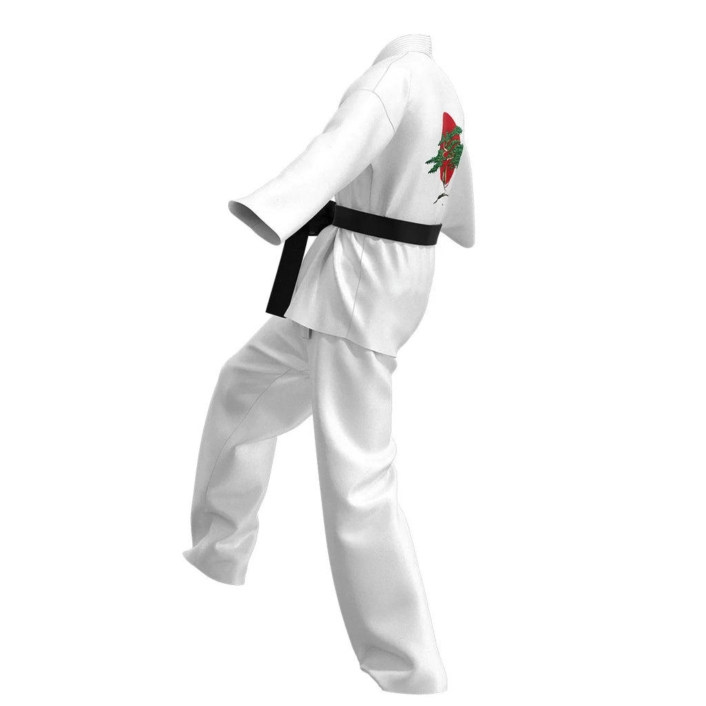 Karate Kids KOF Cobra Kai Cosplay Costume Kid Adult Black White Kimono Uniform Headband Anime Halloween Party Suit Tracksuit
