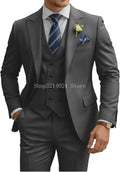 Mens Suit 3 Piece Slim Fit Suits for Men Double Breasted Suit Wedding Prom Suits Formal Business Dinner Tuxedo