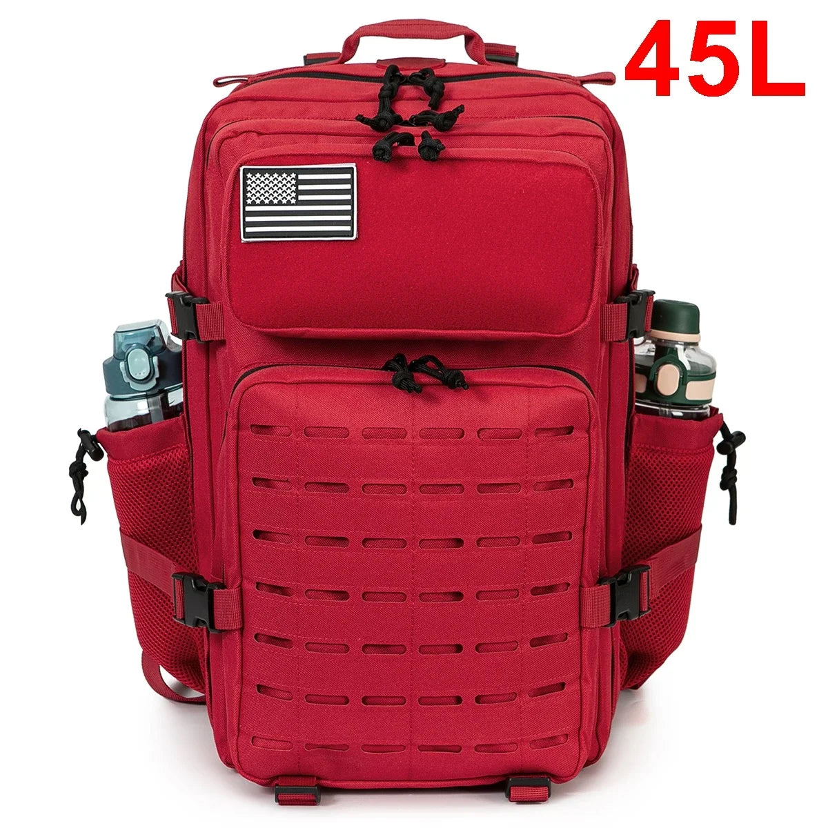 25L/45L Tactical Backpack for Women/men Laser Cut Molle Survival Daypack School Bag Gym Rucksack with Dual Cup Holder