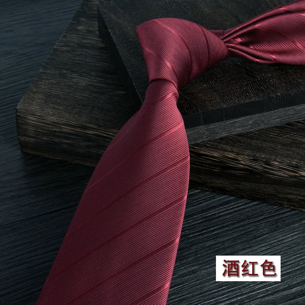Gray Balck Blue Striped Men Ties 8cm Width Jacquard Polyester Necktie For Men Daily Wear Accessories