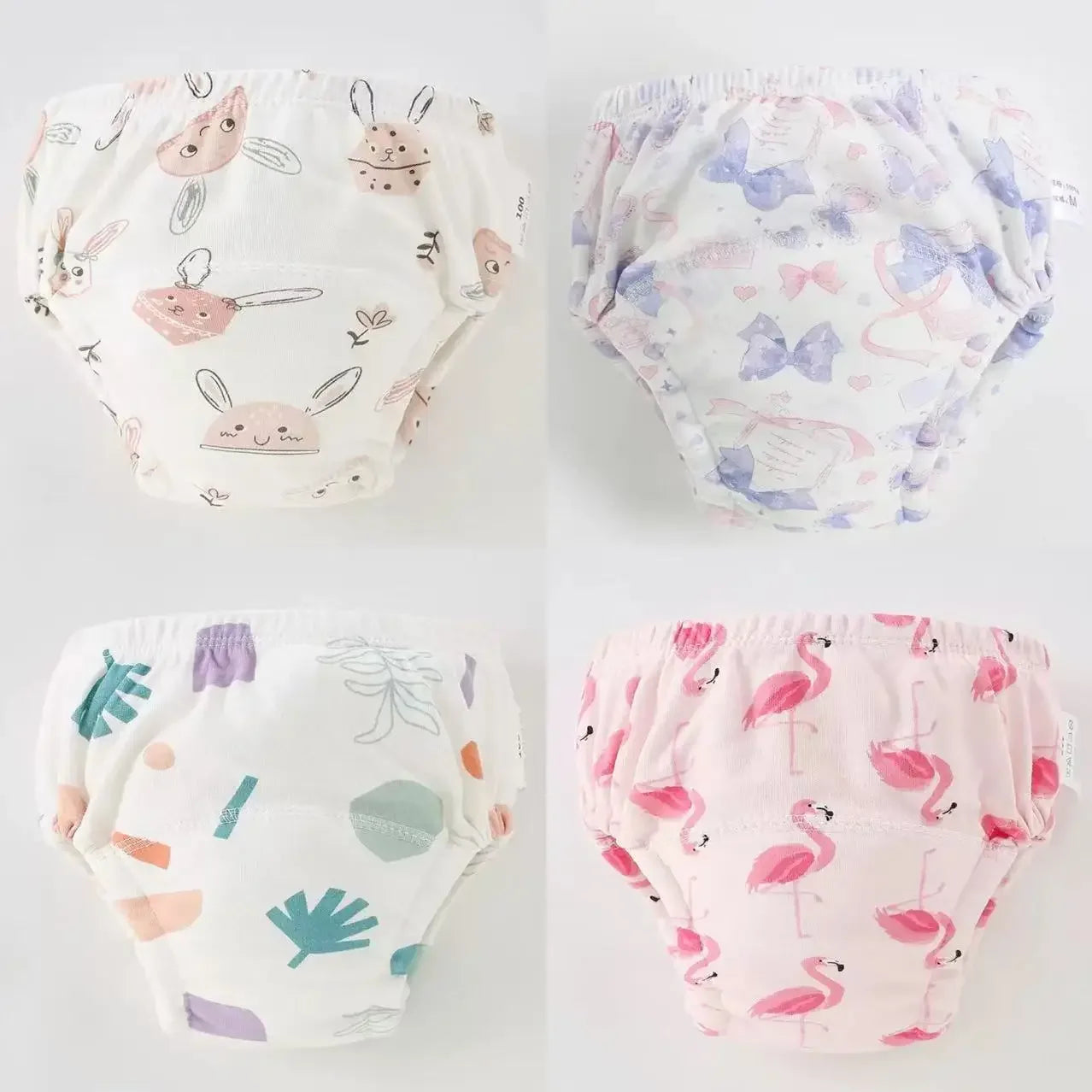 4PCS Baby Waterproof Diapers Pee Shorts Underwears Reusable Soft Ecological Cotton Toddler Potty Training Pants For Boys Girls