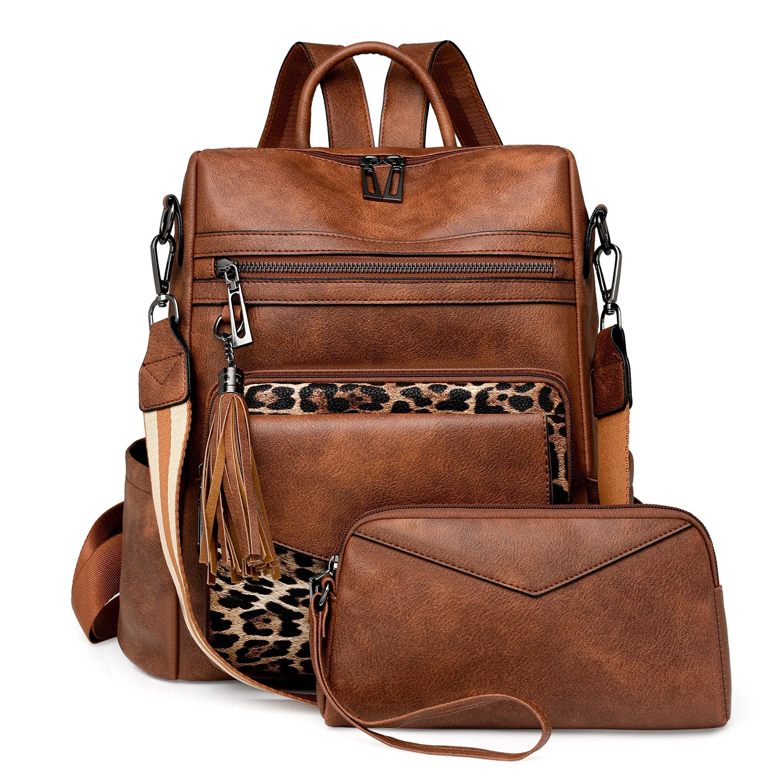 Winter Women's Backpack European Retro Two-shoulder Bag Luxury PU Composite Bag Commuter Single Shoulder Bag Leisure Travel Bags