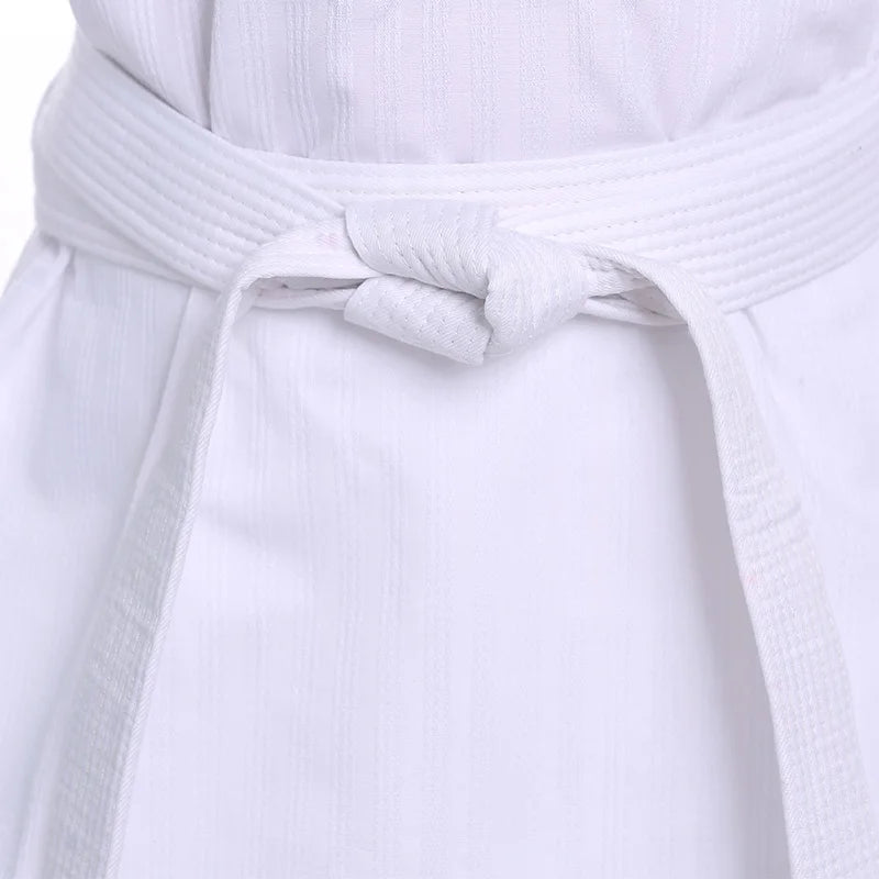 2022 TKD Costumes Clothing White Taekwondo Uniforms WTF Karate Judo Dobok Clothes Children Adult Unisex Long Sleeve Gi Uniform