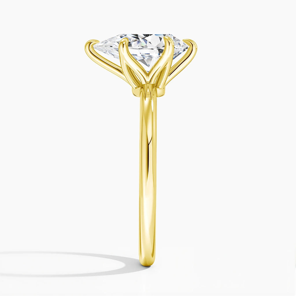 Solid 14K Gold Filled Solitaire Moissanite Diamond Ring 2CT Pear Cut D VVS1 Au585 Ring for Women Minimalist Engagement Jewelry