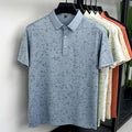 Men Classic Polo Shirt With Printed Pattern Short Sleeve Tops For Everyday Use And Semi Formal Occasions
