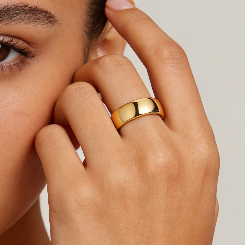 Gold Color Wedding Band Engagement Stainless steel Ring  for Women Men US Sizes 4 5 6 7 8 9 10 11 12 13 14 15 Free Shipping