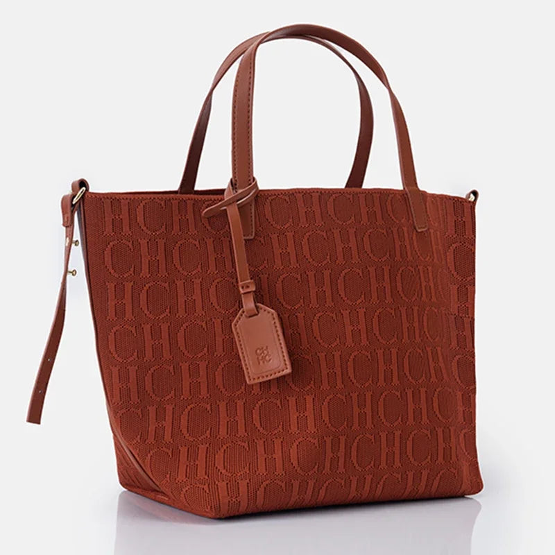 CH Brand Tote Bag Fly Woven Bag Vintage Fashion Designer Solid Color Large Capacity Multifunctional 2025 New Women's Tote