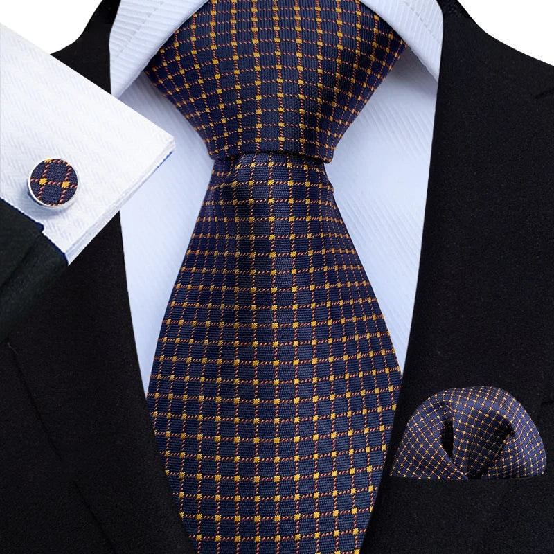 Men Ties Set Green Floral Paisley Necktie Business Formal Pocket Square Cufflinks Set For Wedding Party Accessories Cravat