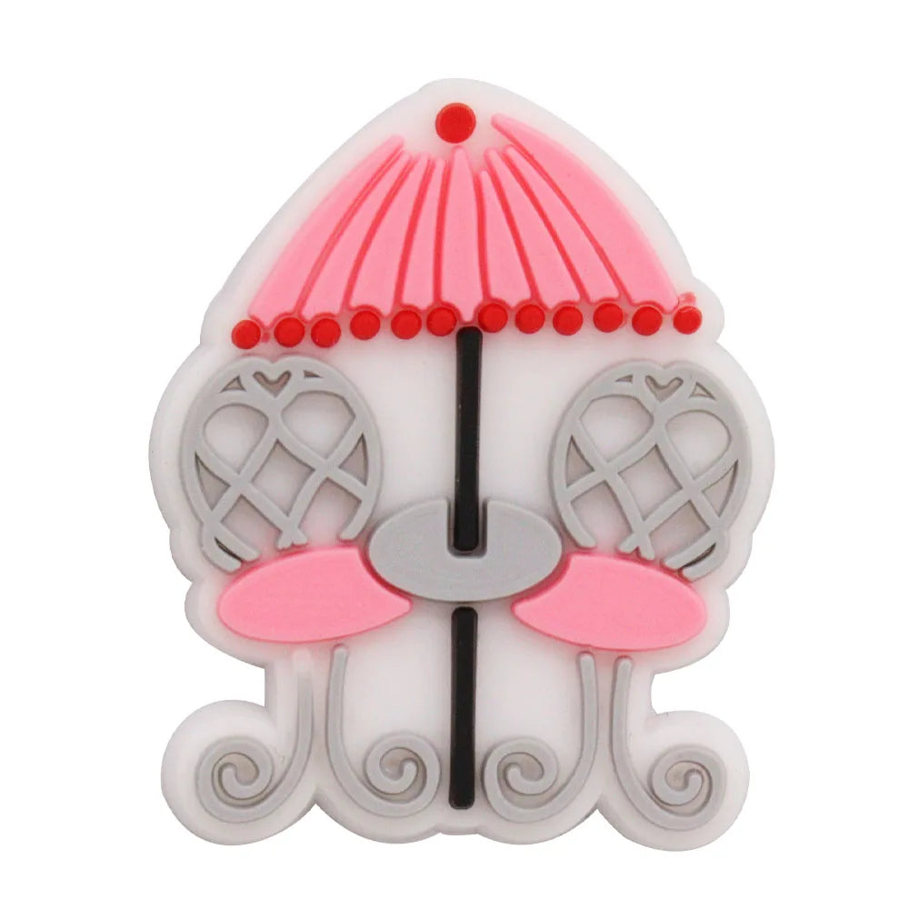 1-17PCS PVC Shoe Charms Fit Wristbands Music Life Rock Star Hole Slipper Decoration Shoe Buckle Button Accessories Adult Gift